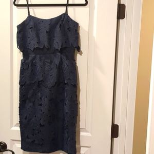Black Halo Navy Blue Dress sz 2